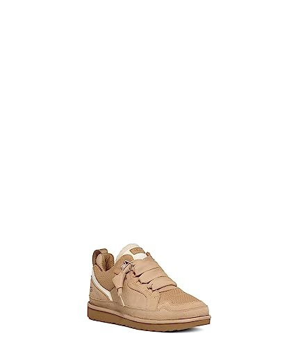 UGG Unisex-Child Lowmel Sneaker, Sand, 2 Little Kid