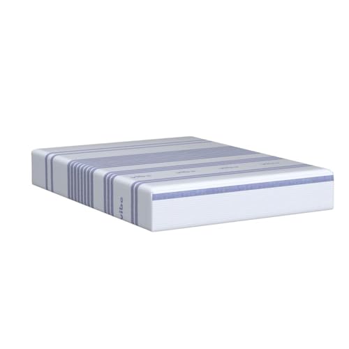 Vibe Gel Memory Foam Mattress, 12-Inch CertiPUR-US Certified Bed-in-a-Box, Queen, White