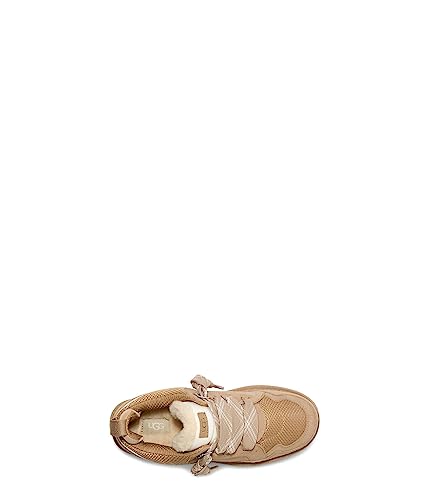 UGG Unisex-Child Lowmel Sneaker, Sand, 2 Little Kid