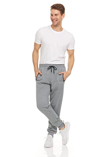 PURE CHAMP Mens 3 Pack Fleece Active Athletic Workout Jogger Sweatpants for Men with Zipper Pocket and Drawstring Size S-3XL (2X-Large, Set 1)