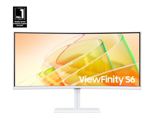 SAMSUNG 34-Inch ViewFinity S65TC Series Ultra-WQHD 1000R Curved Computer Monitor, HDR10, 100Hz, AMD FreeSync, Thunderbolt 4, Height Adjustable Stand, Built-in Speakers, Eye Care, LS34C650TANXGO, 2024