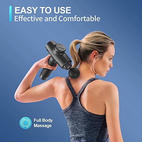 Massage Gun Deep Tissue, Quiet Percussion Muscle Back Neck Head Shoulder Body Hammer Massager for Athletes Pain Relief with 30 Speed Level