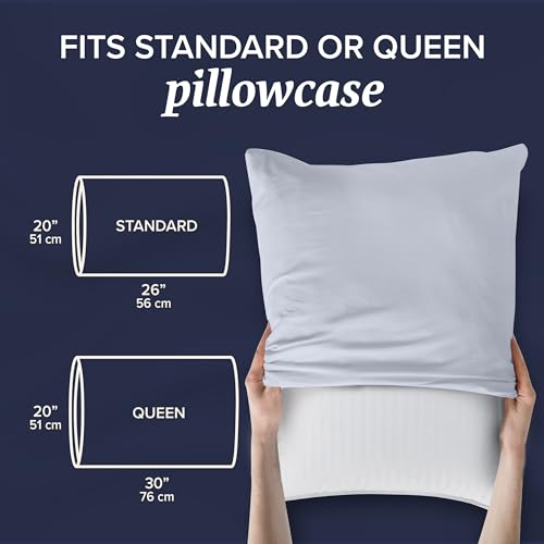 Beckham Hotel Collection Bed Pillows Standard / Queen Size Set of 2 - Down Alternative Bedding Gel Cooling Pillow for Back, Stomach or Side Sleepers