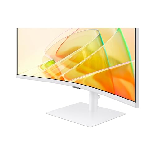 SAMSUNG 34-Inch ViewFinity S65TC Series Ultra-WQHD 1000R Curved Computer Monitor, HDR10, 100Hz, AMD FreeSync, Thunderbolt 4, Height Adjustable Stand, Built-in Speakers, Eye Care, LS34C650TANXGO, 2024