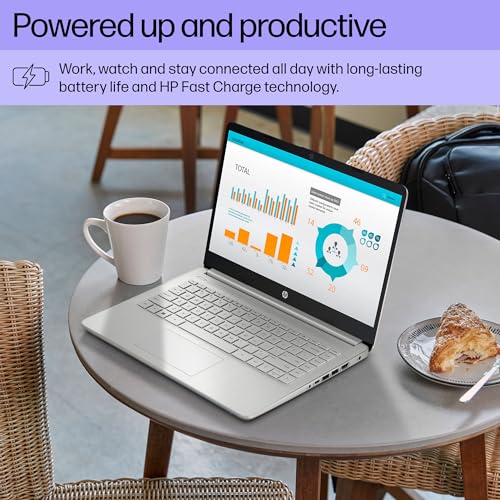 HP 14 inch Laptop, HD Display, 12th Generation Intel Core i3-1215U, 8 GB RAM, 256 GB SSD, Intel UHD Graphics, Windows 11 Home in S mode, 14-dq5009nr (2024)