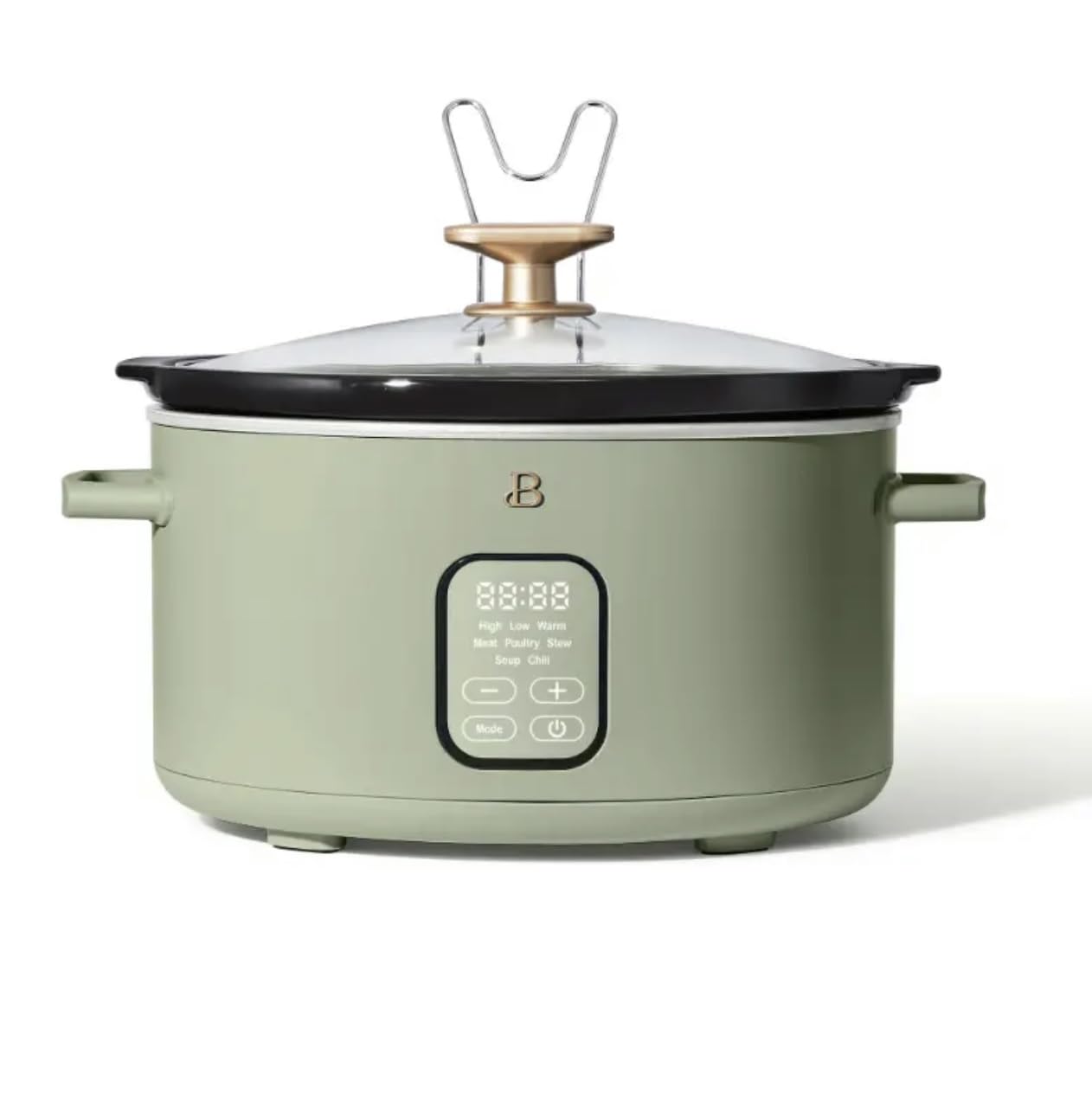 Beautiful 6 Quart Programmable Slow Cooker, Drew Barrymore (Sage Green)