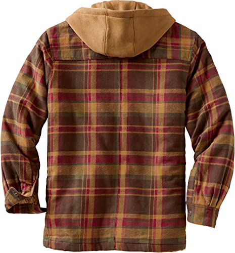 Legendary Whitetails Men's Standard Concealed Carry Hooded Shirt Jacket, Maplewood Plaid, Large