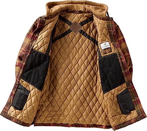 Legendary Whitetails Men's Standard Concealed Carry Hooded Shirt Jacket, Maplewood Plaid, Large