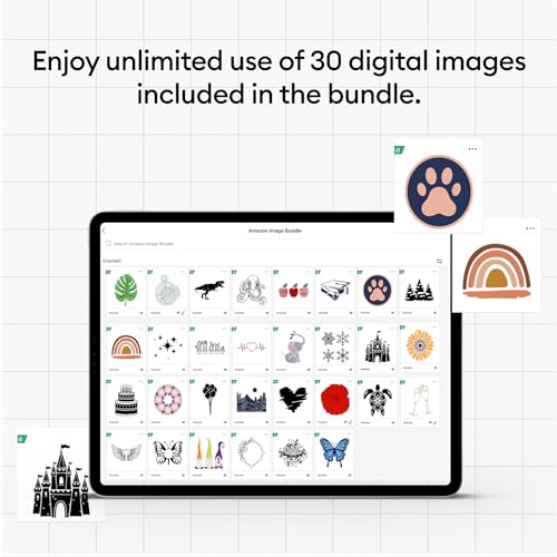 Cricut Maker 3 & Digital Content Library Bundle - Includes 30 images in Design Space App - Smart Cutting Machine, 2X Faster & 10X Cutting Force, Cuts 300+ Materials, Blue