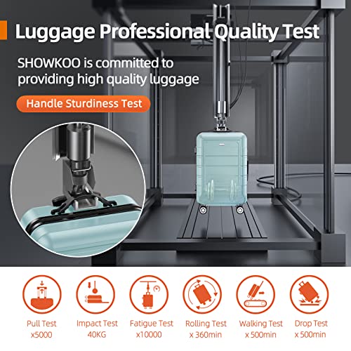 SHOWKOO Luggage Sets Expandable PC+ABS Durable Suitcase Double Wheels TSA Lock Mint Green-