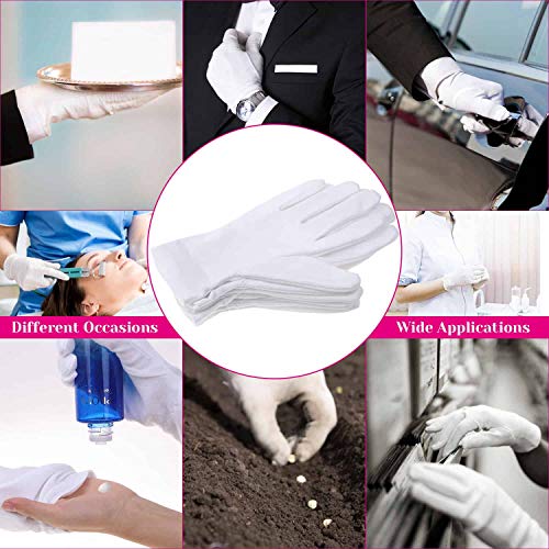 Moisturizing Gloves for Dry Hands Overnight, Selizo 3 Pairs 100 Percent White Cotton Gloves for Women Eczema, Hand Moisturizer Sleeping Spa Gloves for Eczema Dry Hands