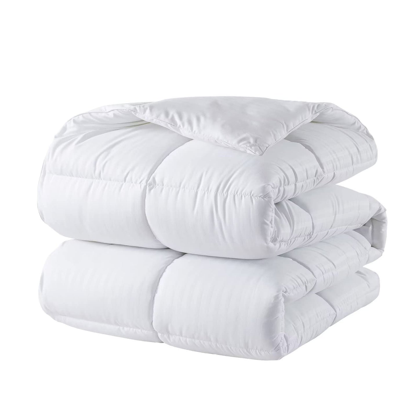 DOWNCOOL Comforters Queen Size, Duvet Insert, White All Season Duvet, Lightweight Quilt, Down Alternative Hotel Comforter with Corner Tabs (White, Queen 88x92 Inches)