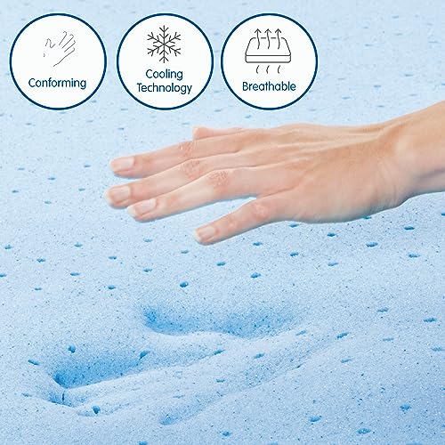 Vibe Gel Memory Foam Mattress, 12-Inch CertiPUR-US Certified Bed-in-a-Box, Queen, White