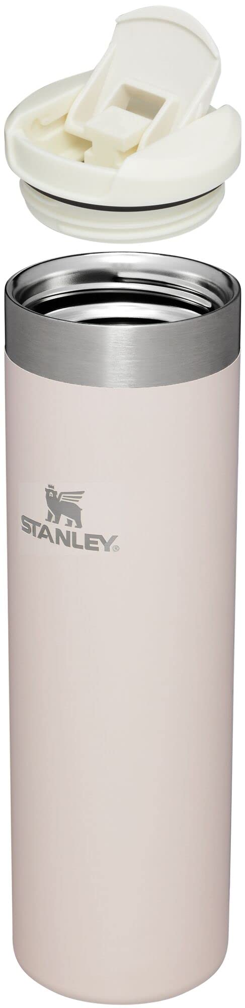 Stanley AeroLight Transit Bottle, Vacuum Insulated Tumbler for Coffee, Tea and Drinks with Ultra-Light Stainless Steel 20oz, Rose Quartz Glimmer