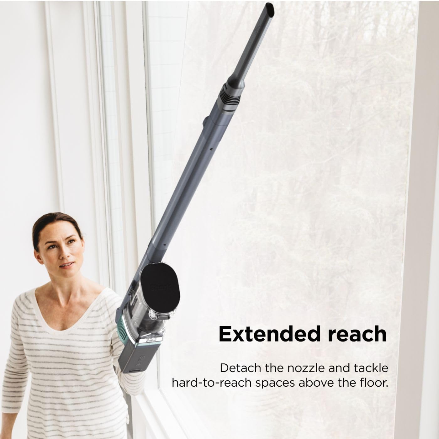 Shark IZ631H Cordless Pro Vacuum with PowerFins and Self-Cleaning Brushroll, Includes Upholstery Tool & Crevice Tool, Up To 60 Minute Runtime, HEPA Filtration, Cordless Vacuum, Dark Grey/Mojito