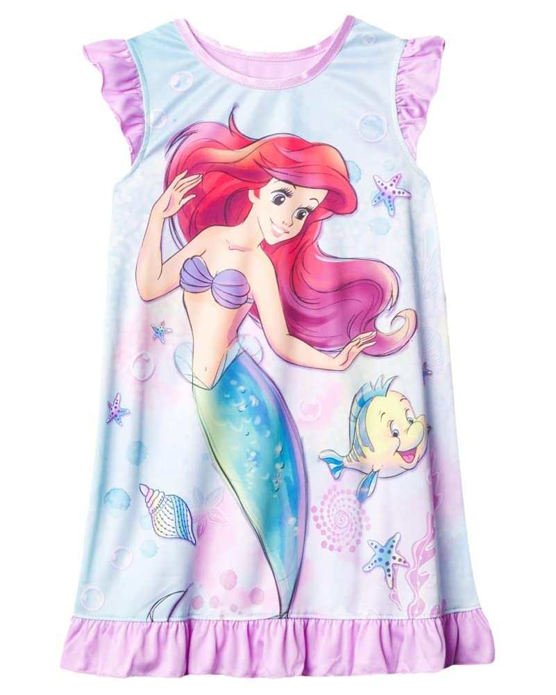 Disney Girls' Little Mermaid Nightgown, UNDER THE WATER 2, 4T