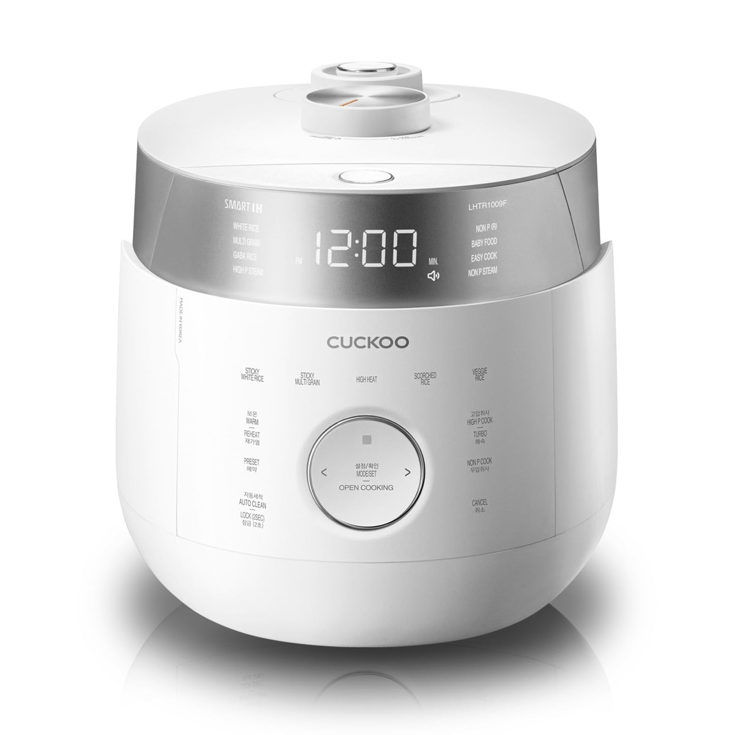 CUCKOO CRP-LHTR0609FW 6-Cup (Uncooked) / 12-Cup (Cooked) Induction Heating Twin Pressure Rice Cooker with Nonstick Inner Pot, 16 Menu Modes, 3 Voice Guide, Auto Clean (White)