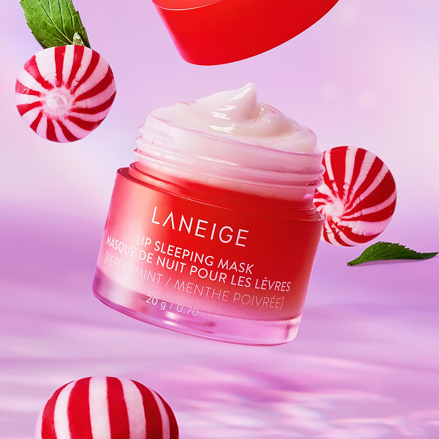 LANEIGE Lip Sleeping Mask Peppermint: Nourish, Hydrate, Vitamin C, Murumuru & Shea Butter, Antioxidants, Flaky, Dry Lips