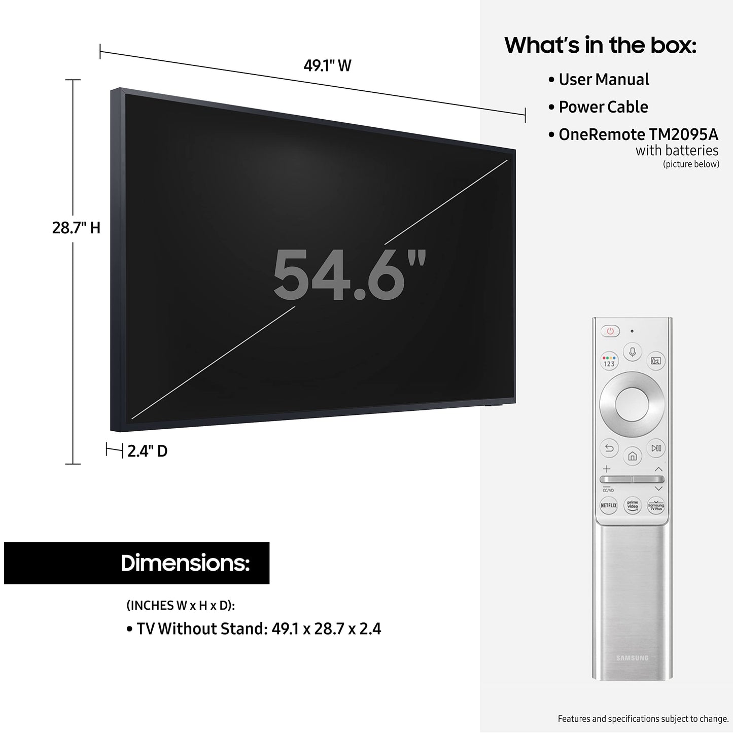 SAMSUNG 55-inch Class QLED 4K The Terrace Partial Sun Outdoor, Direct Full Array 16x, Quantum HDR 32x, Weatherproof, Wide Viewing Angle Smart TV w/ Alexa Built-in (QN55LST7TAFXZA, Latest Model)