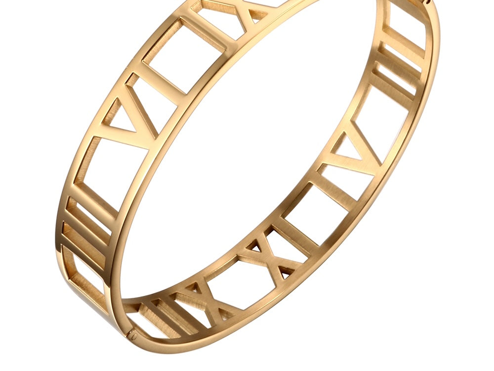 Wide Stainless Steel Cuff Bracelet    | Ideana