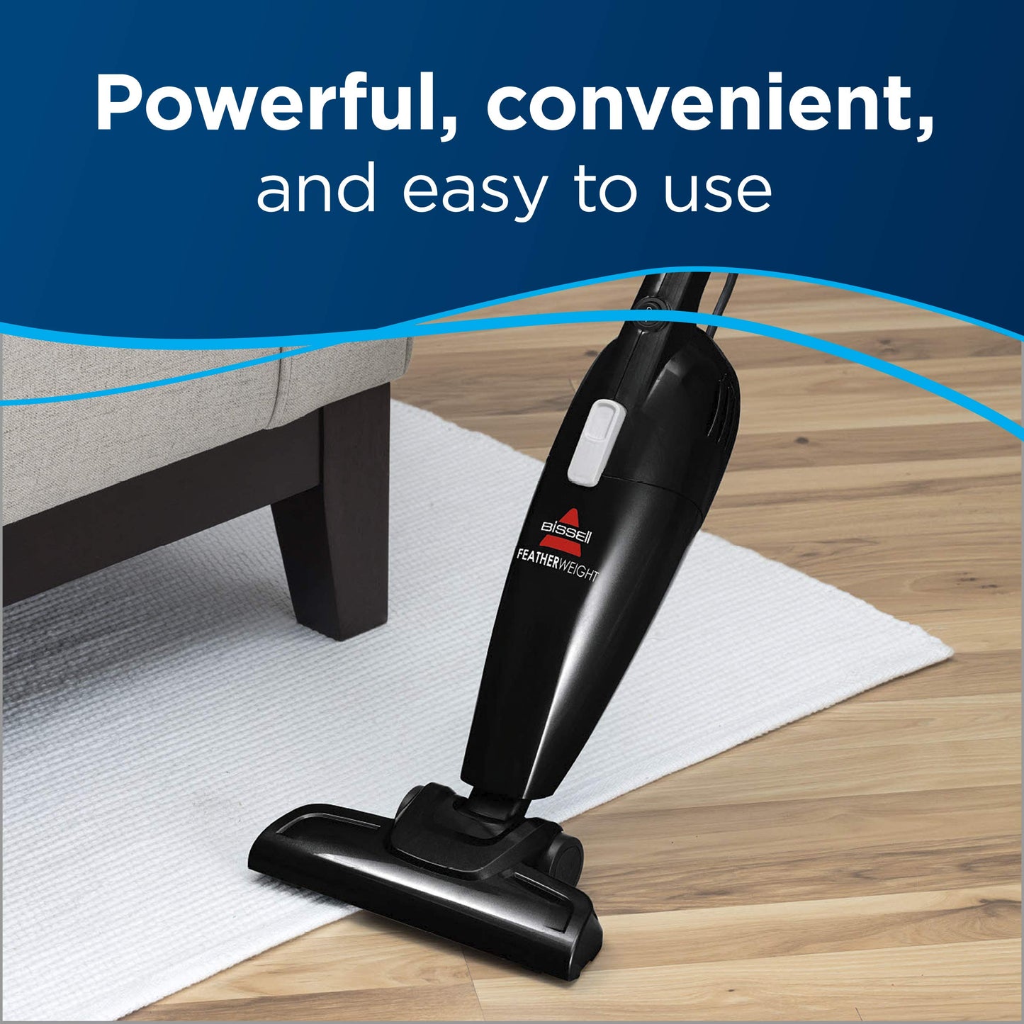 BISSELL Featherweight Stick Lightweight Bagless Vacuum with Crevice Tool, 2033M, Black