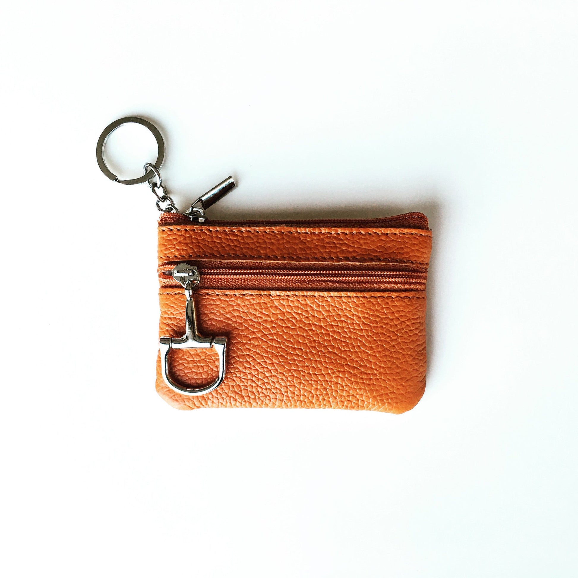 Equestrian Leather Key Chain Coin Purse D2786 | Ideana