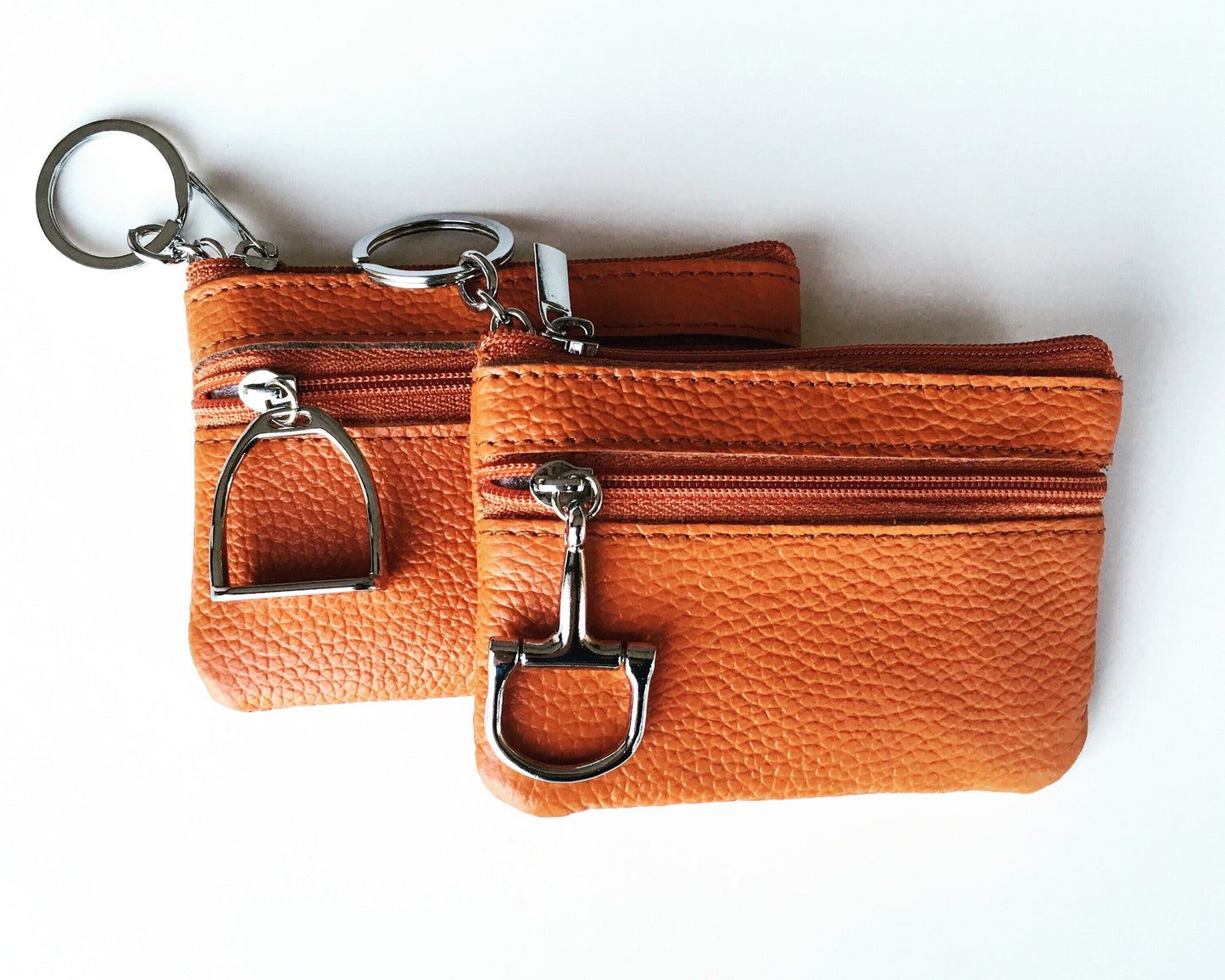 Equestrian Leather Key Chain Coin Purse D2787 | Ideana