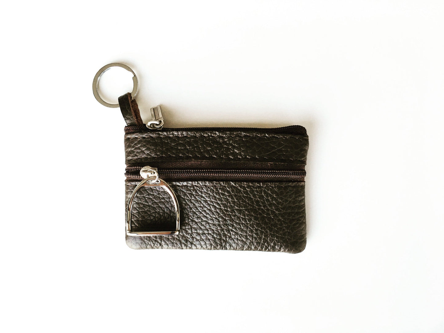 Equestrian Leather Key Chain Coin Purse O2790 | Ideana