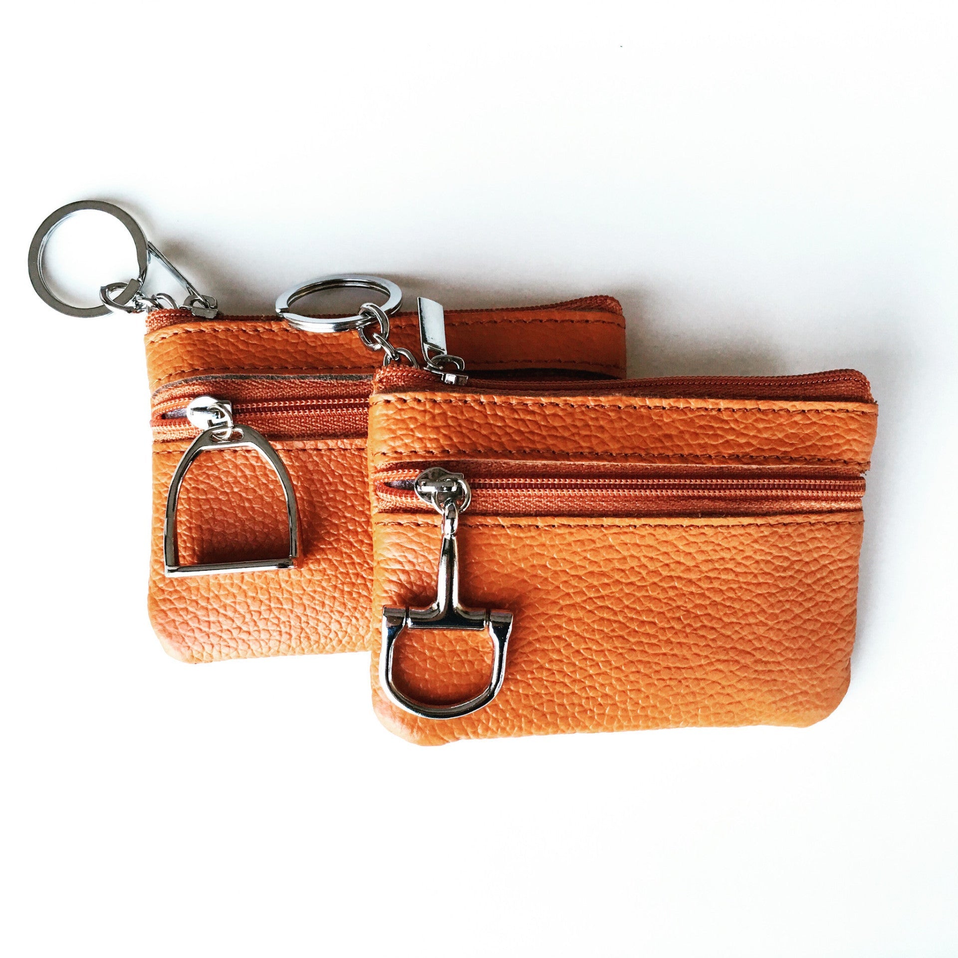 Equestrian Leather Key Chain Coin Purse L2785 | Ideana