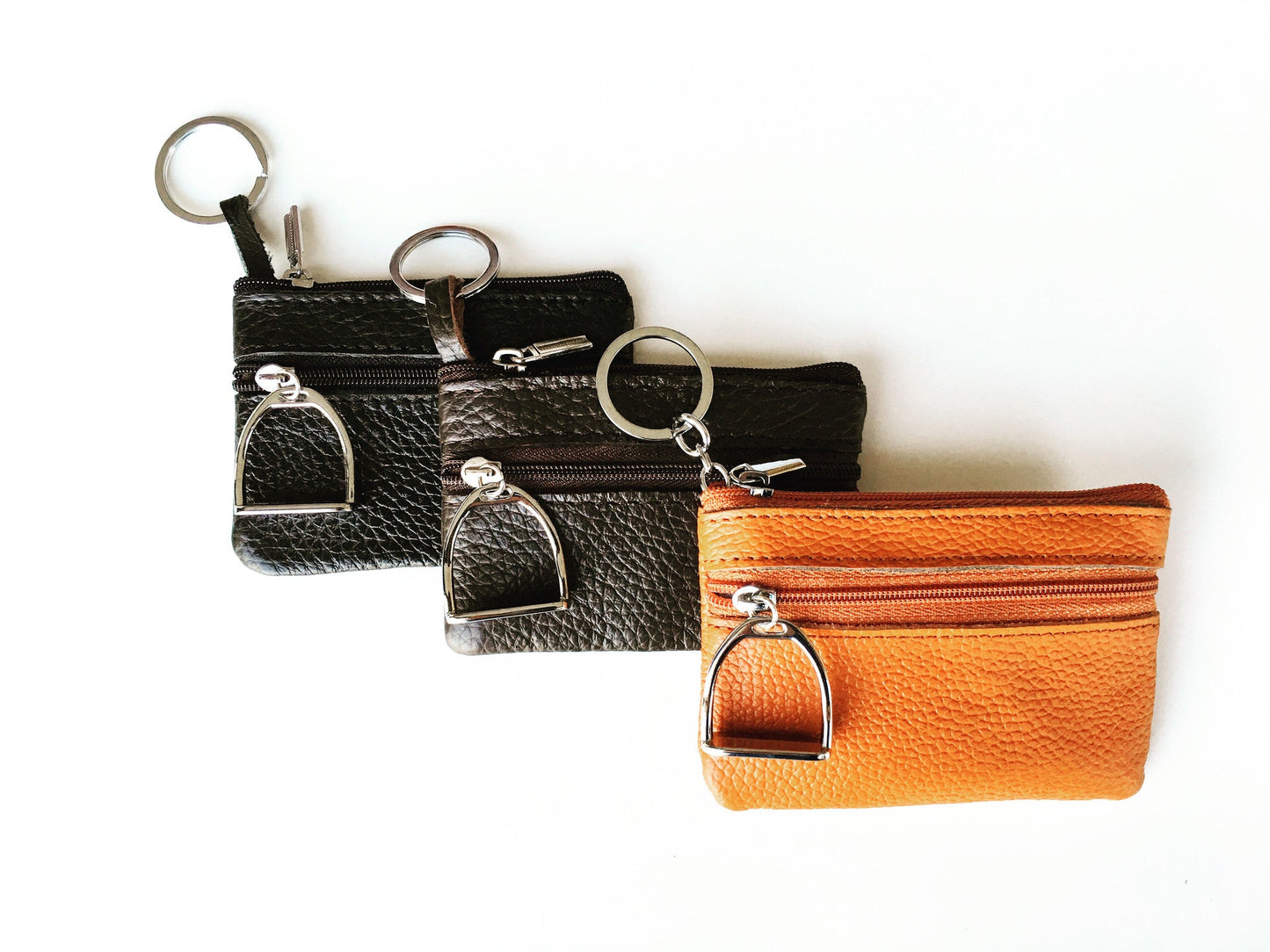 Leather Coin Purse and Key Chain O1169 | Ideana