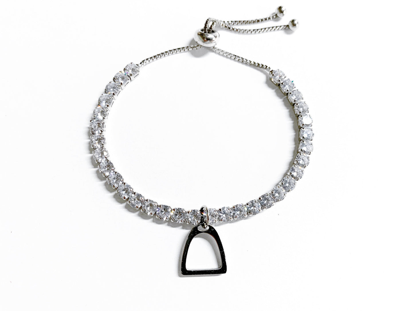 Stirrup Crystal Charm Bracelet    | Ideana