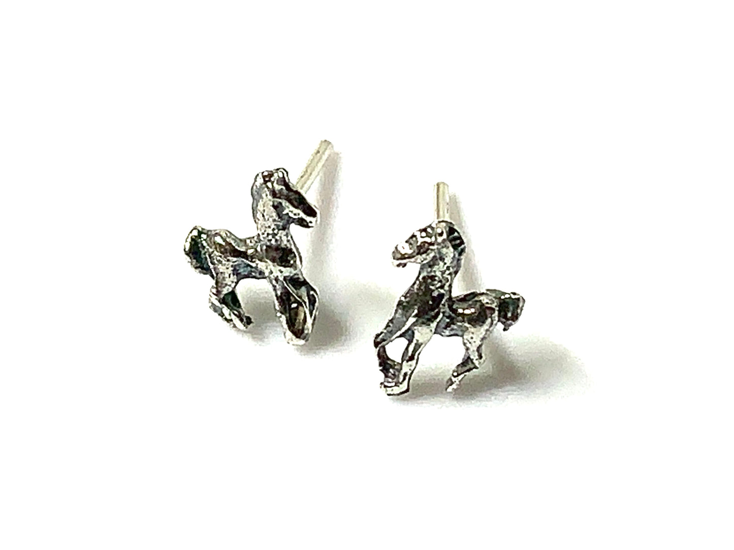 Sterling Silver Horse Stud Earrings