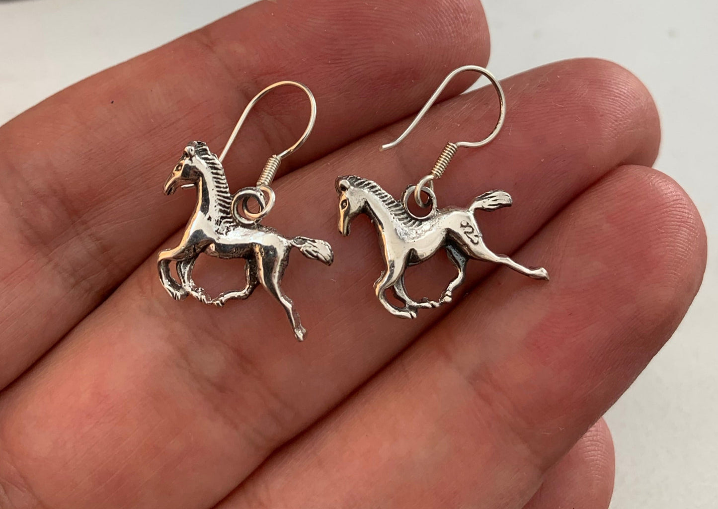 Sterling Silver Horse Earrings